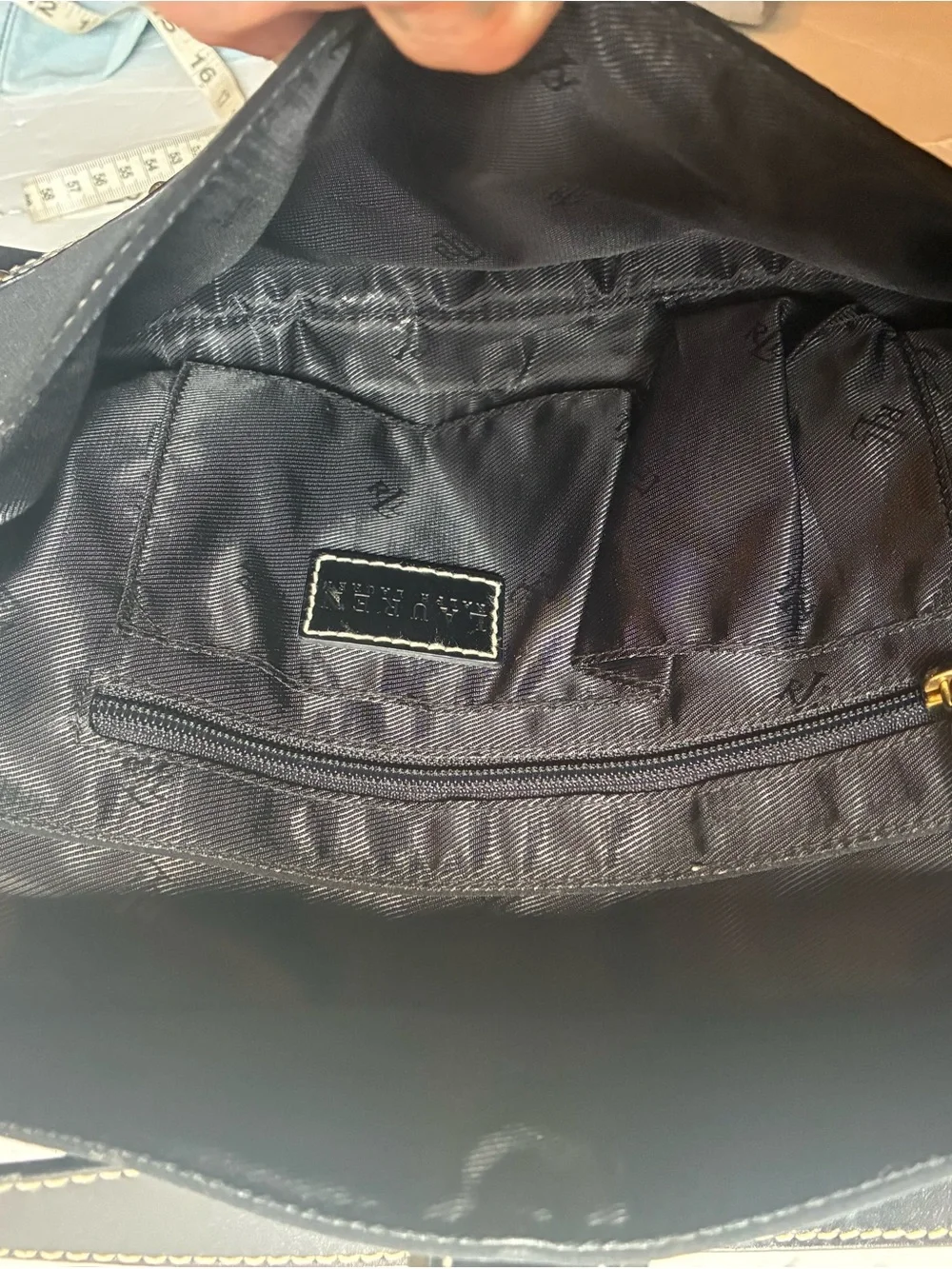 Ralph Lauren Black Hobo with Gold Hardware